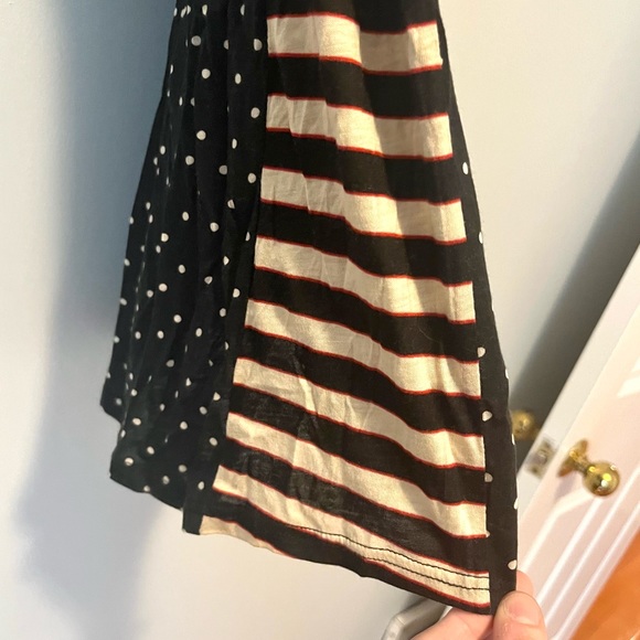 🍭 3/$30 Anthropologie colorful embroidered top stripes & polka dot print - Picture 6 of 15